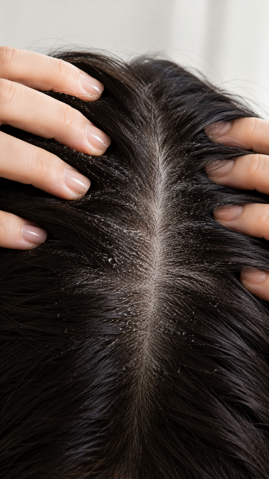 Dry scalp with visible flakes